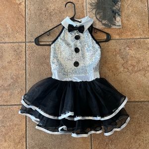 Weissman MC silver and black sparkle tutu costume